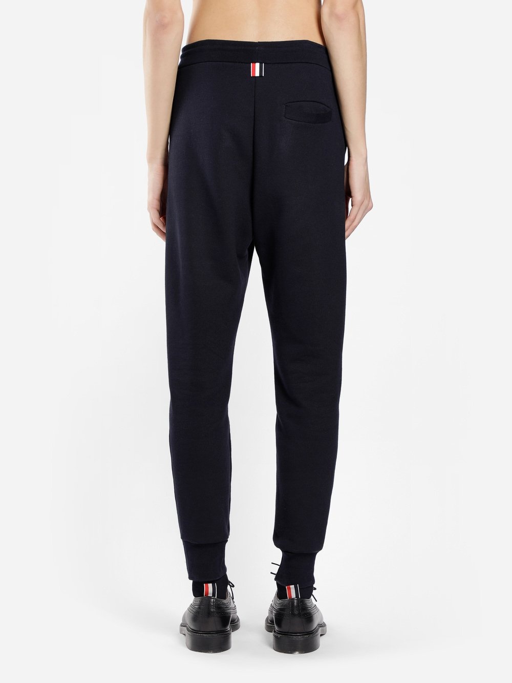 Thom Browne Tapered Grosgrain-trimmed Loopback Cotton-jersey Sweatpants In Black