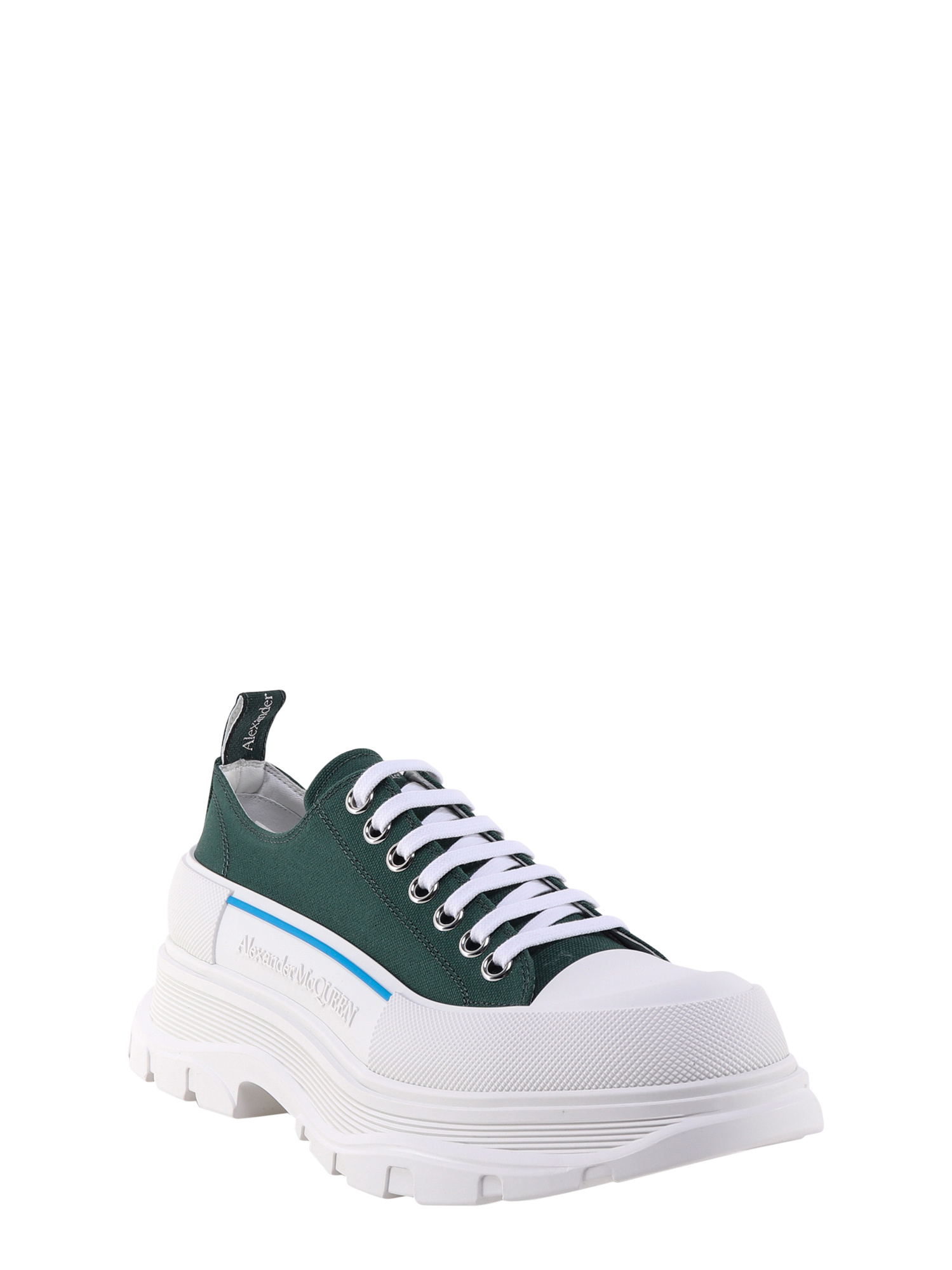 Alexander Mcqueen Tread Slick Lace-up Sneakers In Green