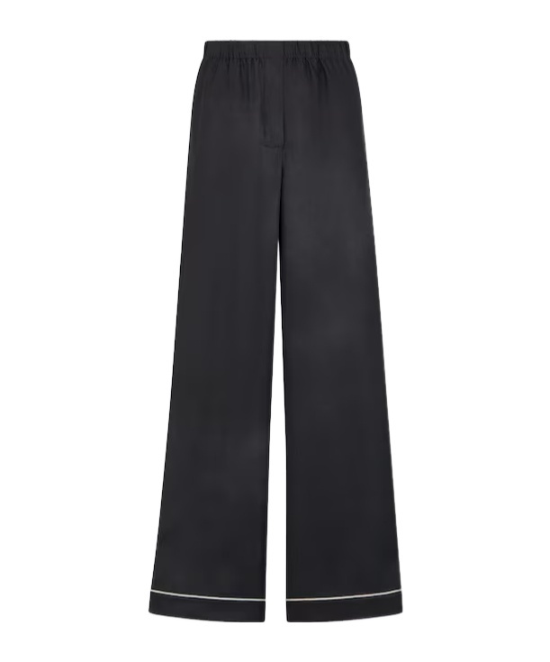 Dior Elastic Waist Casual Pants In Black