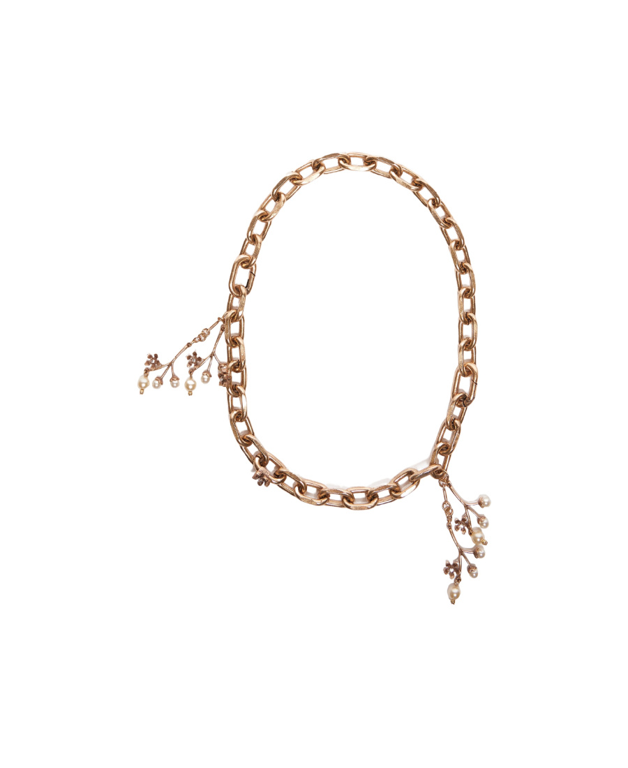 Max Mara Gold Claudia Chain Necklace In Yellow