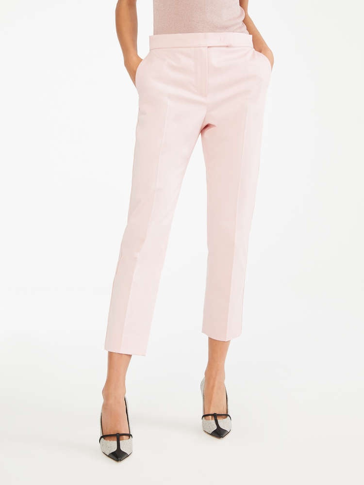 Max Mara Luana Straight Casual Pants In Pink