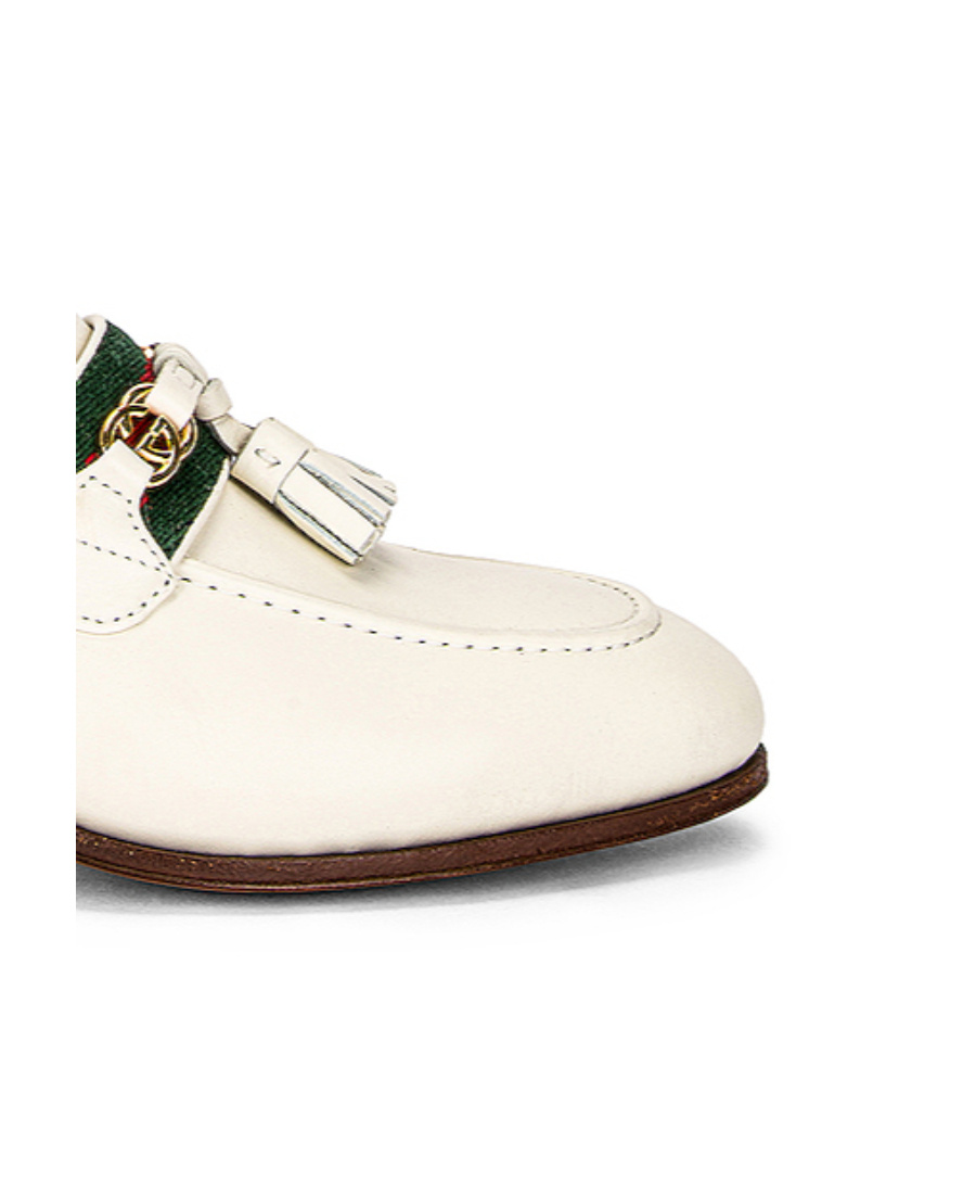 Gucci Pattern Loafer Shoes In White