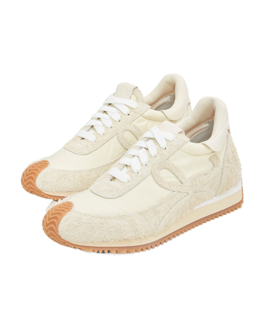 Loewe Flow Runner Suede Sneakers In White
