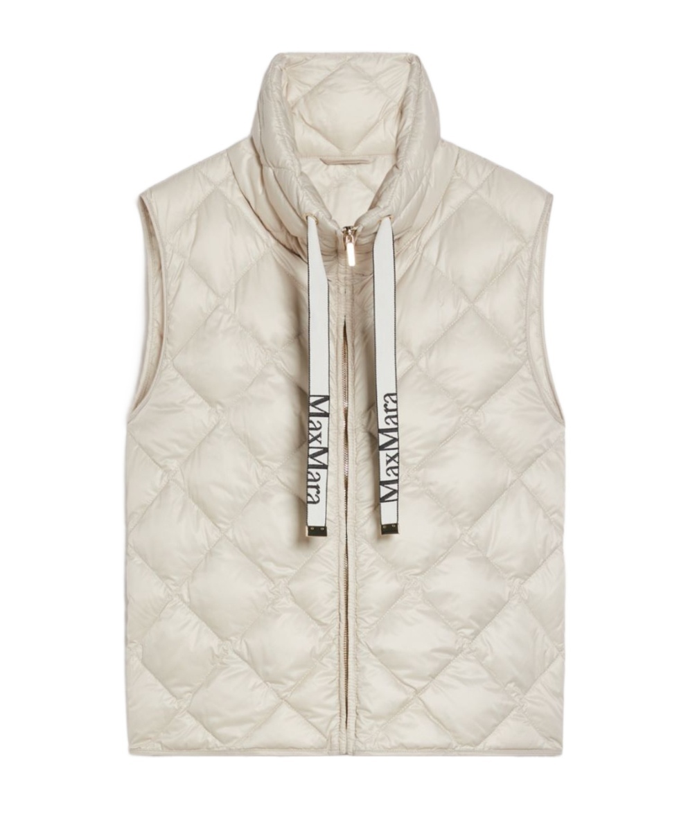 Max Mara Sleeveless Down Jacket In White