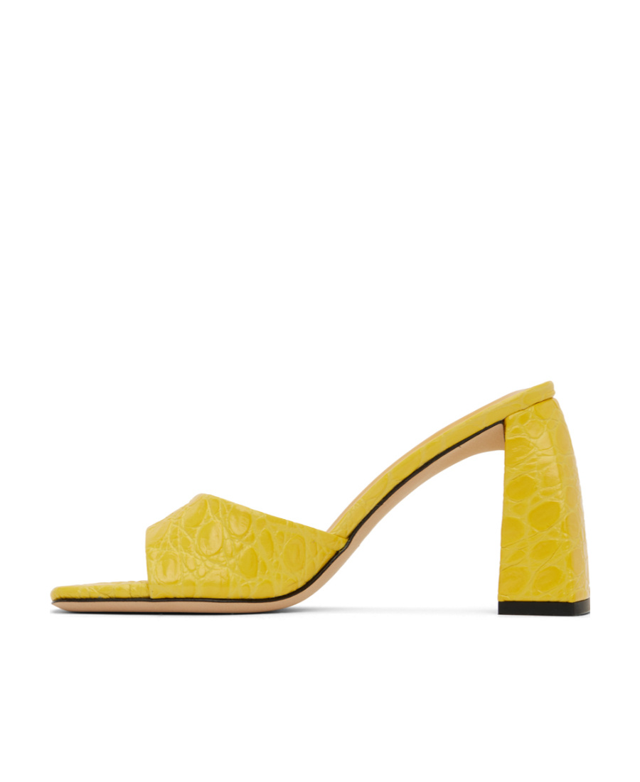 By Far Michele Flat-soled Sandals In Yellow