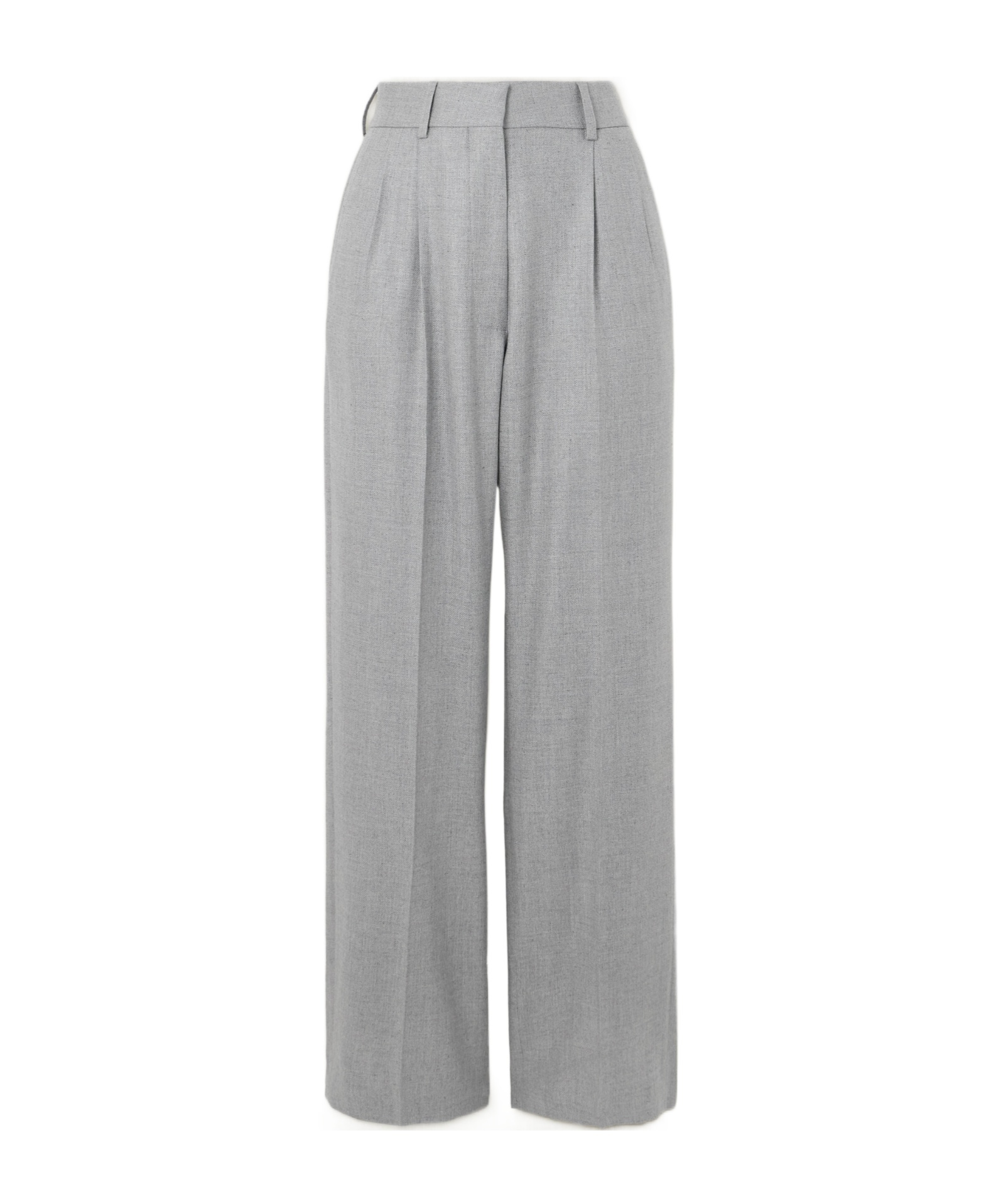 Blazé Milano Alithia Pleated Straight-leg Pants In Gray