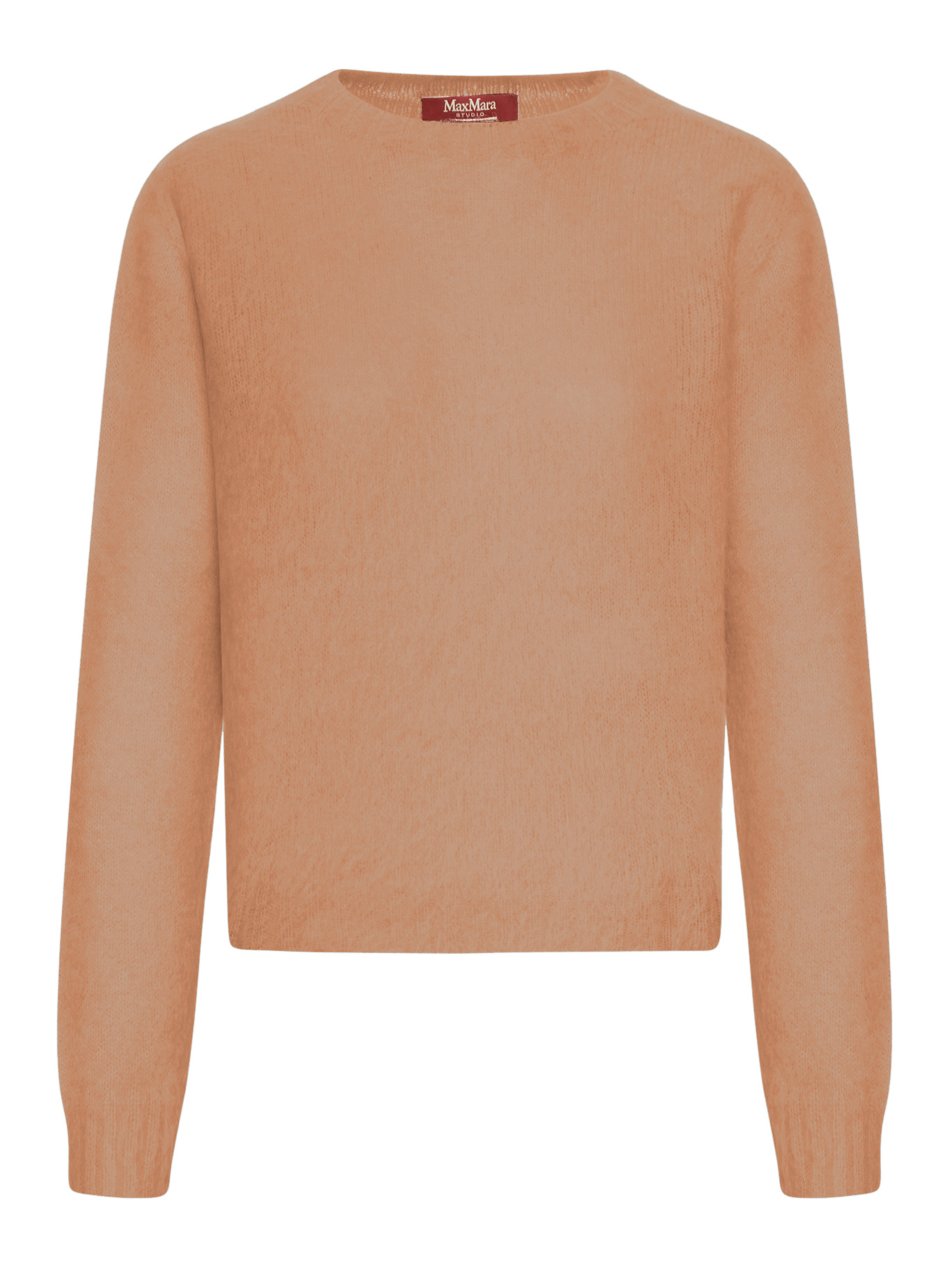 Max Mara Crew Neck Pullover In Orange