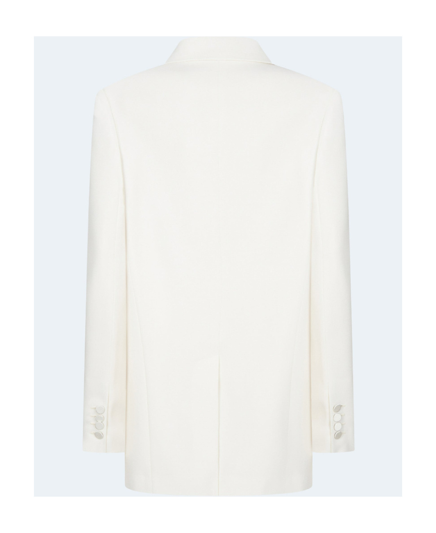 Red Valentino Virgin Wool Double-breasted Coat In White