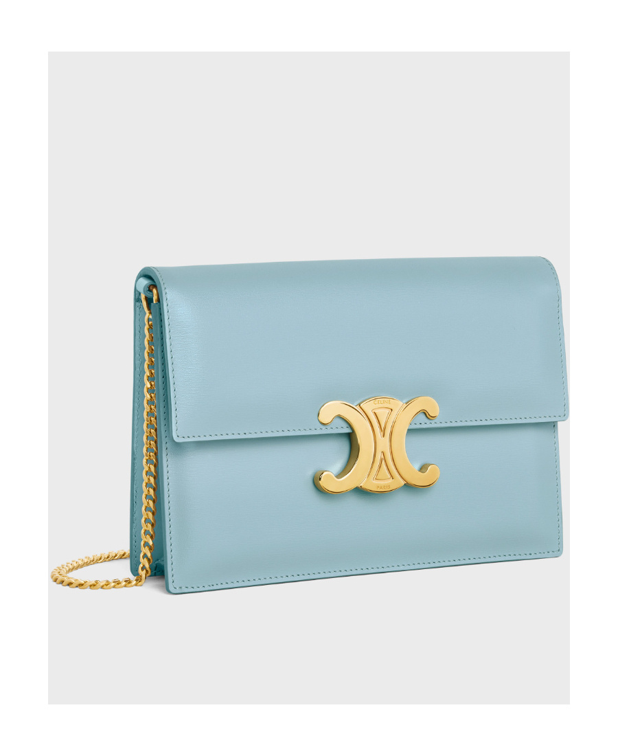 Celine Soir Triomphe Bright Face Handbag In Blue