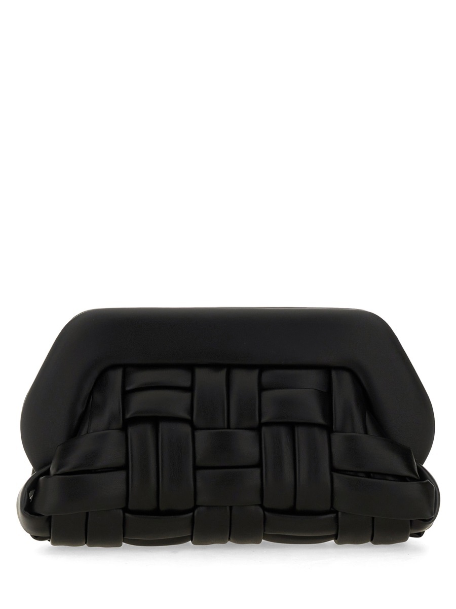 Themoirè Bios Weaved Shoulder Bag In Black