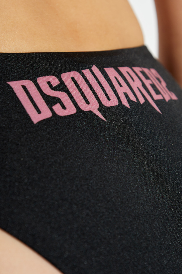 Dsquared2 Logo Swimming Trunks In Black