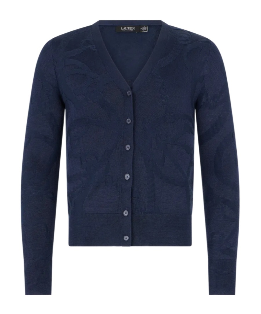 Ralph Lauren V-neck Buttoned Cardigan In Blue