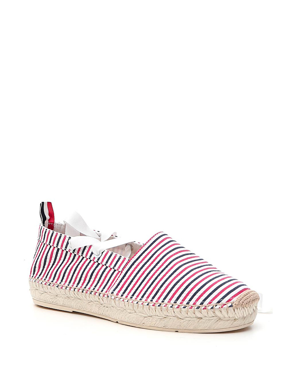 Thom Browne Removable Ankle Tie Espadrilles In Nude