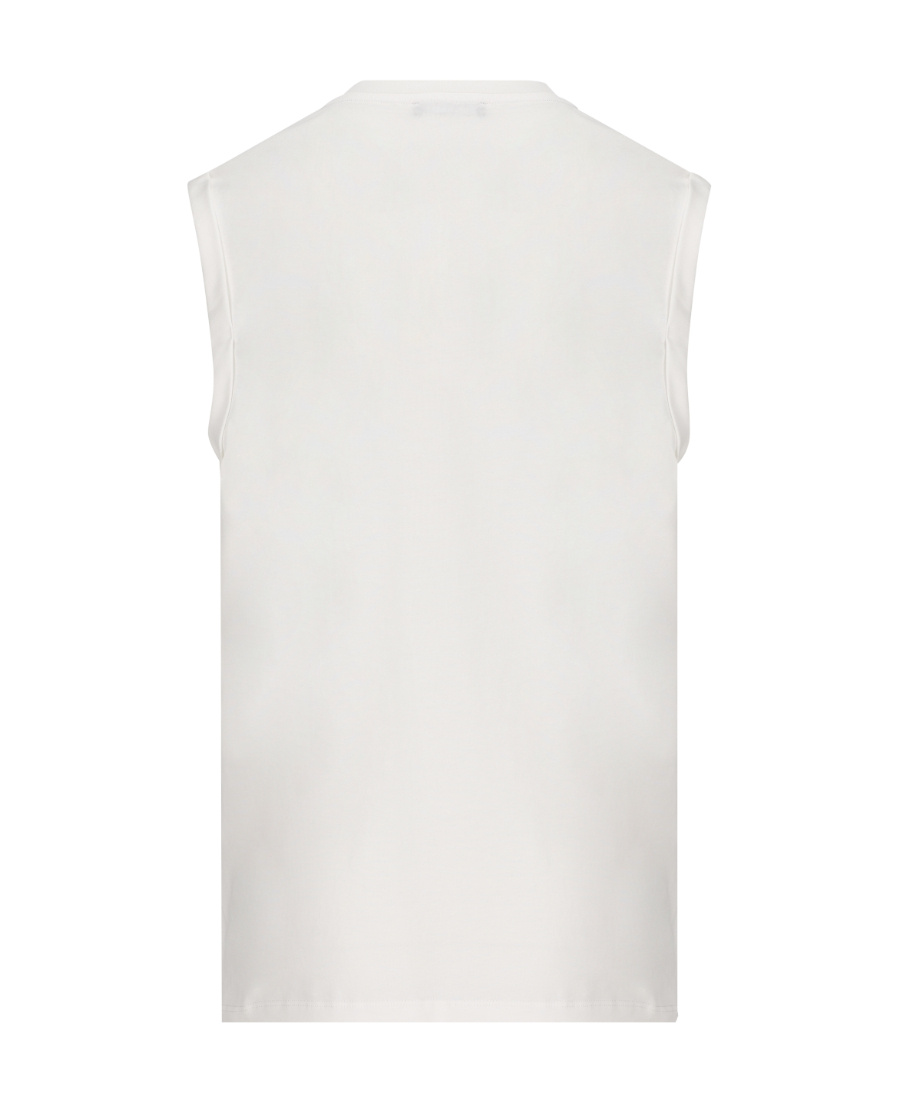 Shop Balmain Logo-print Detail Tank Top In White
