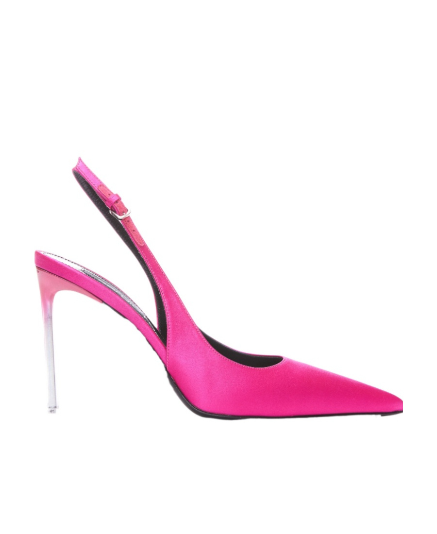 Sergio Rossi Lateral Mini Buckle Slingback In Pink