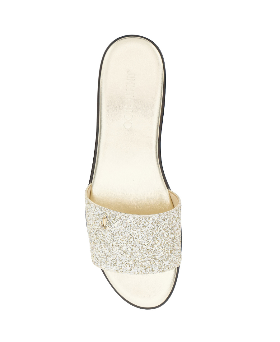 Jimmy Choo Logo Flip-flops In White
