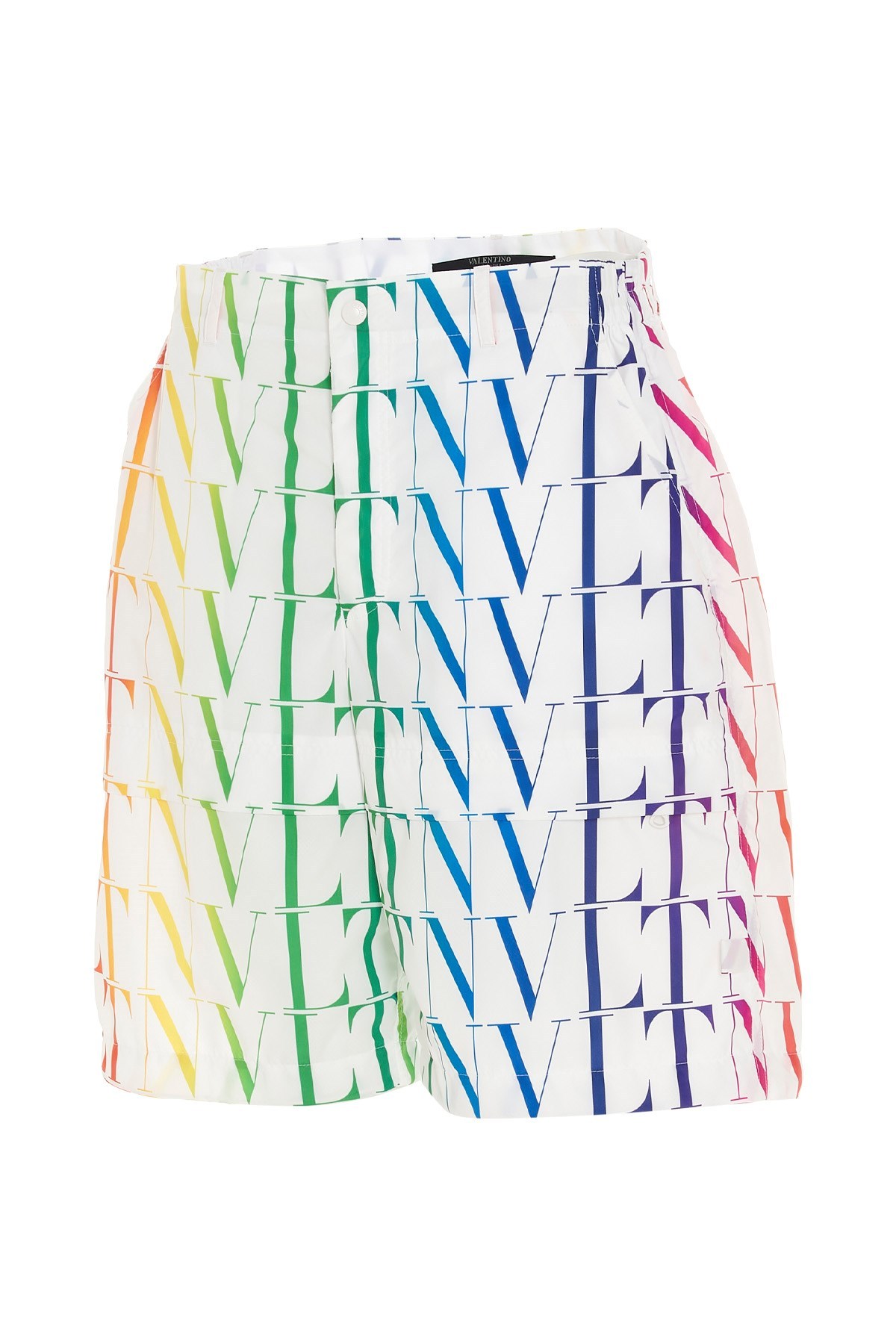 Valentino Vltn Times Bermuda Shorts In White
