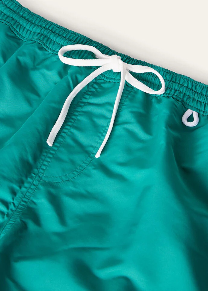 Loro Piana Elastic Waist-edge Beach Shorts In Porcelain Green