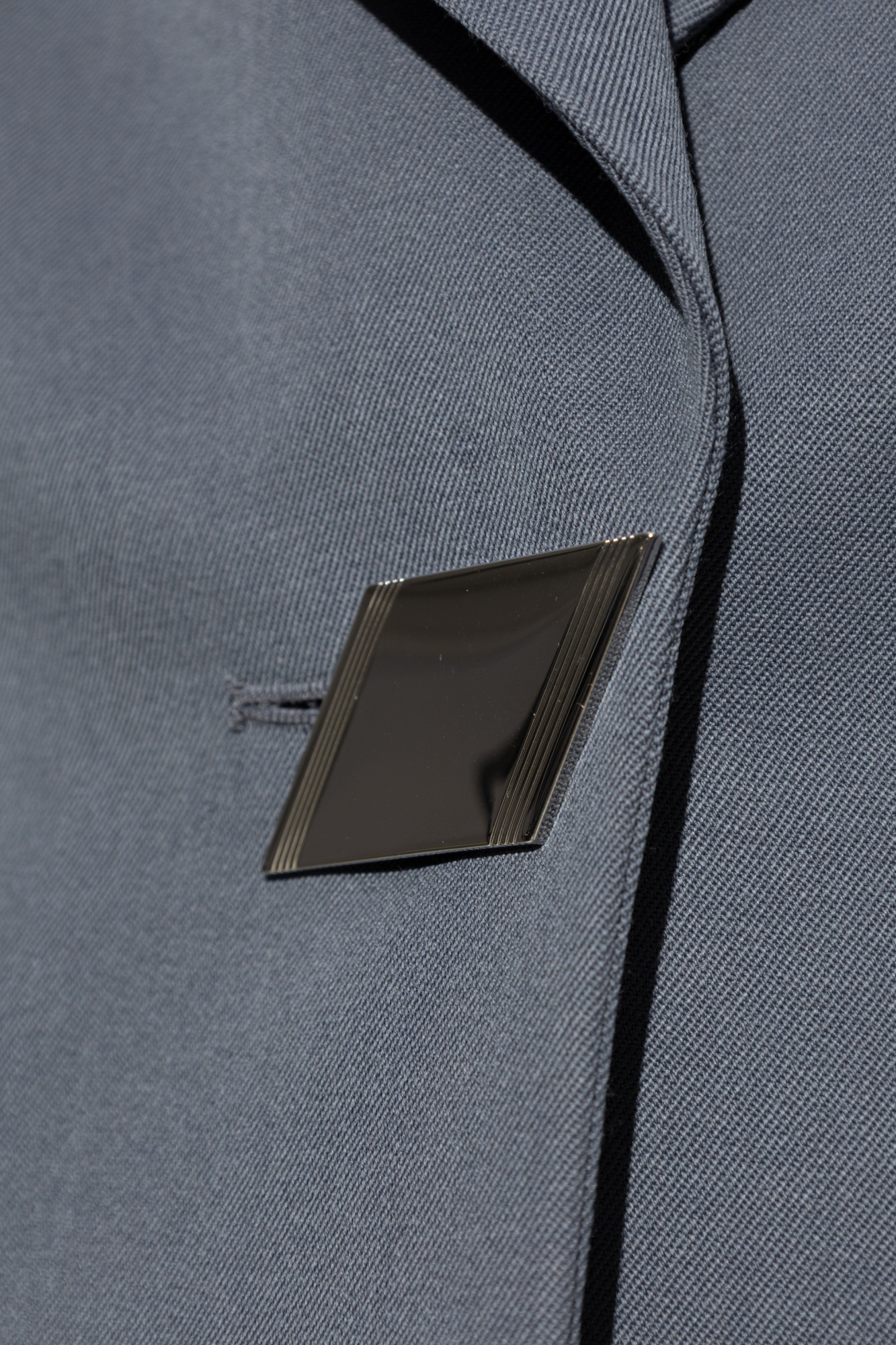Attico Single Breasted Blazer In Gray