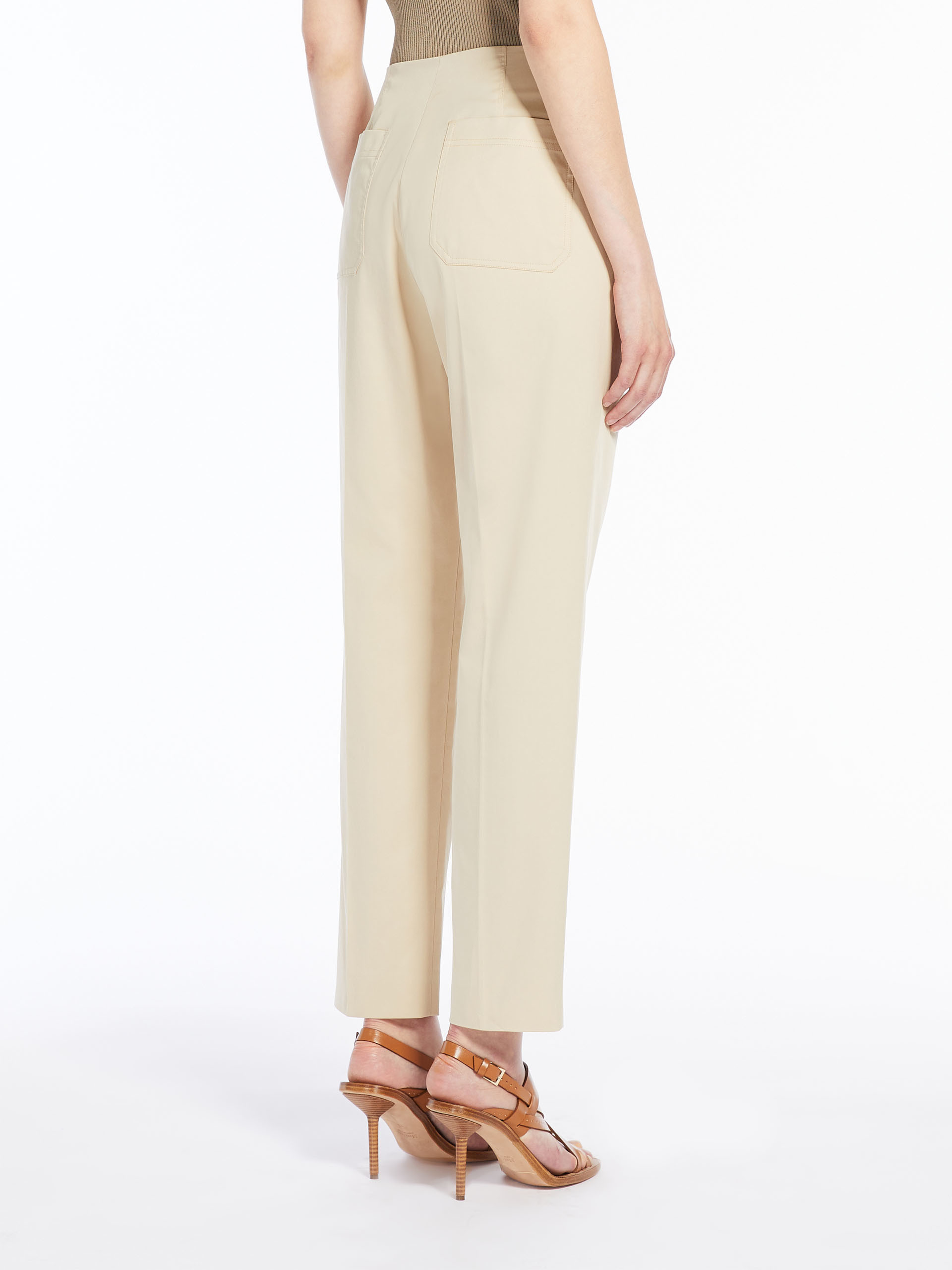 Max Mara Fold Design Casual Pants In Nude