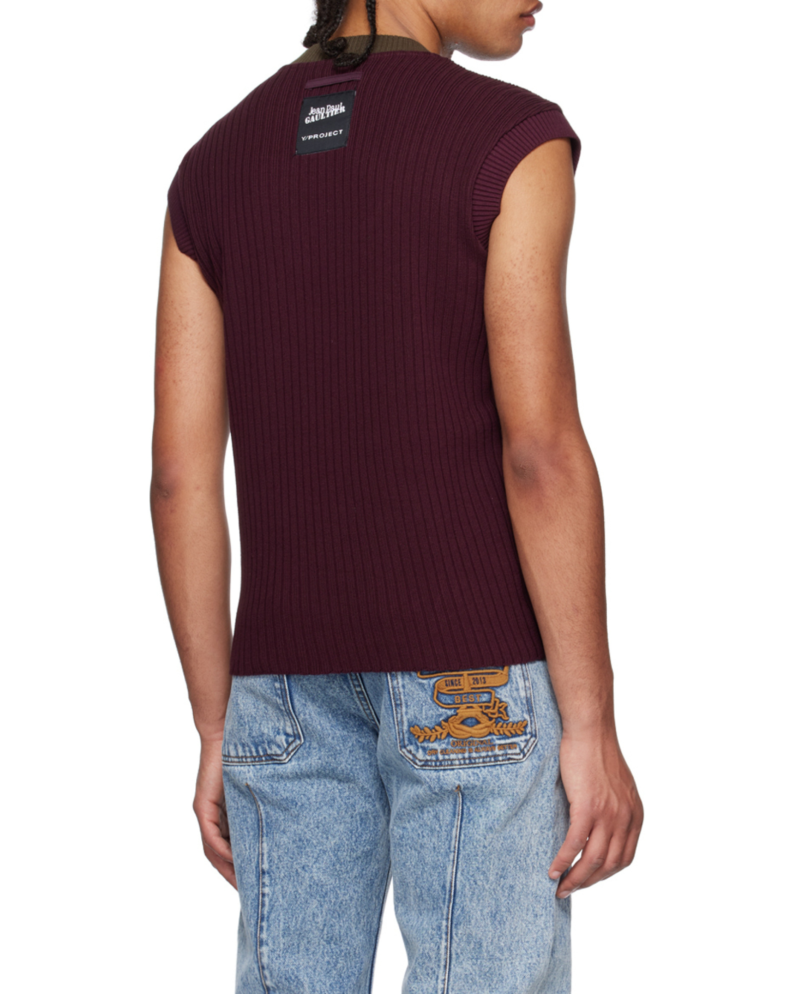 Y/project Yellow & Burgundy Jean Paul Gaultier Edition Tank Top In Multi