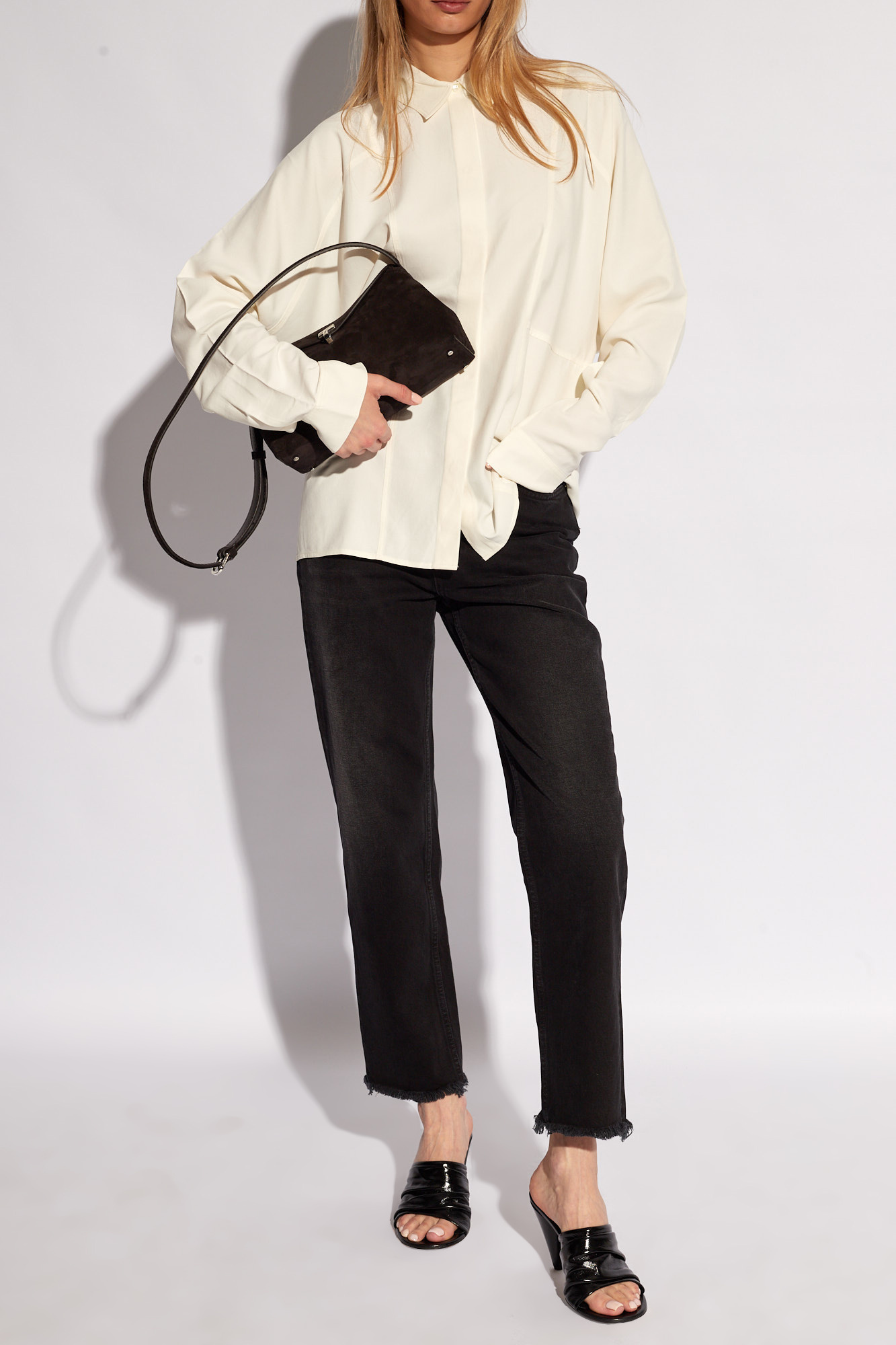 Totême High-rise Straight-leg Jeans In Black