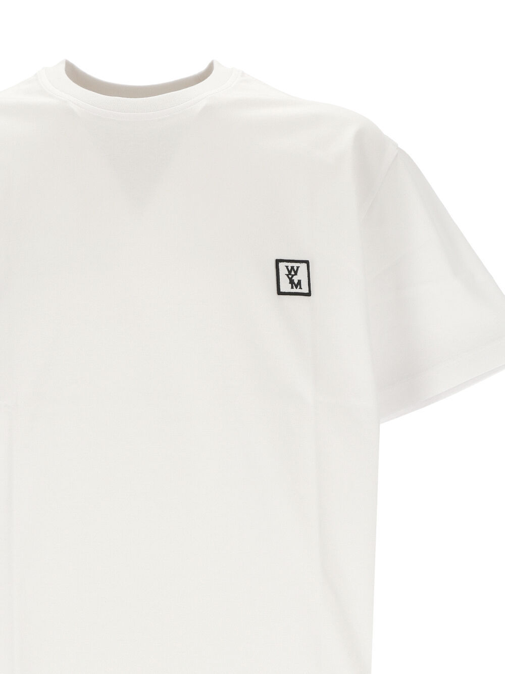 Shop Wooyoungmi Logo-embroidered Cotton T-shirt In White