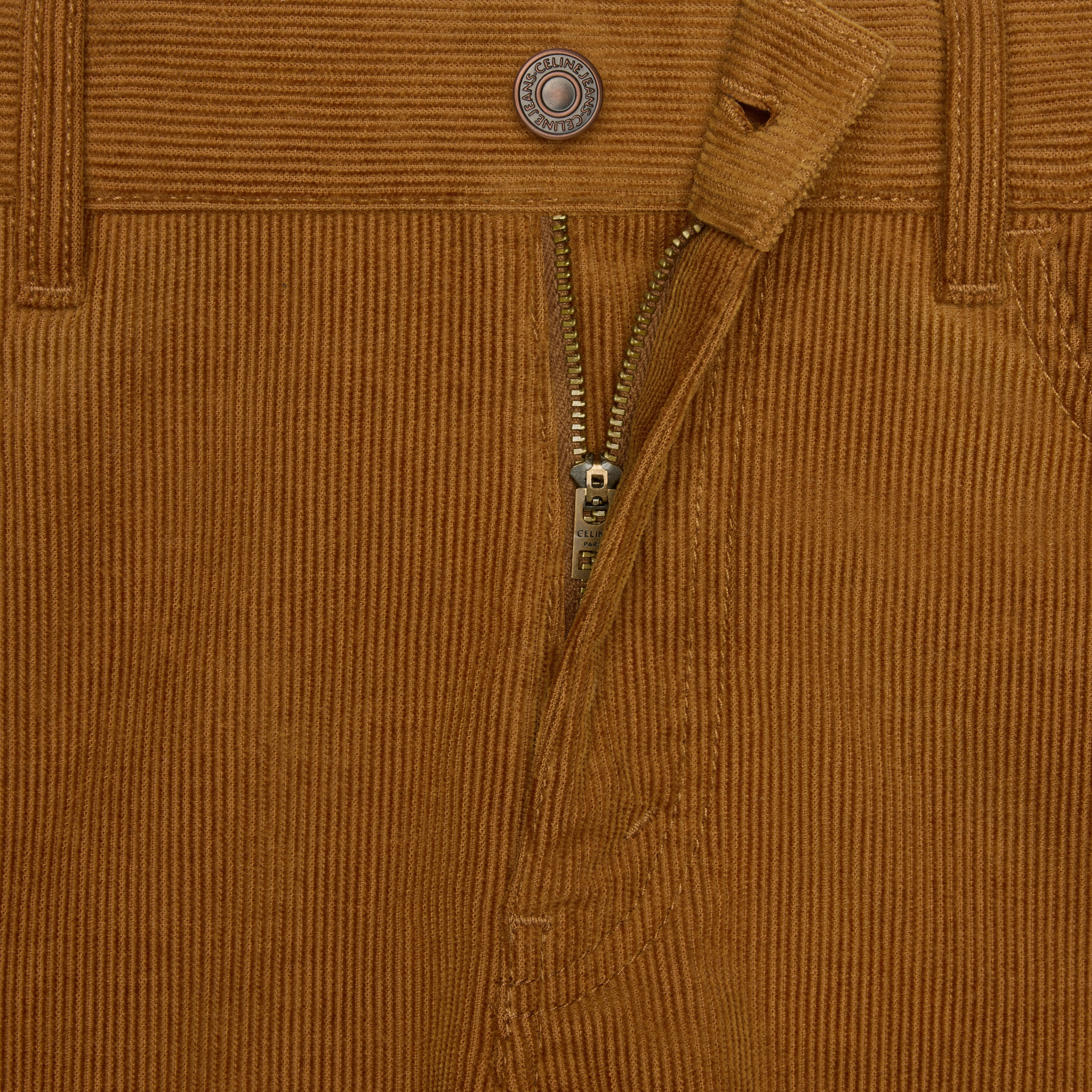 Celine Belt-loop Jeans In Brown