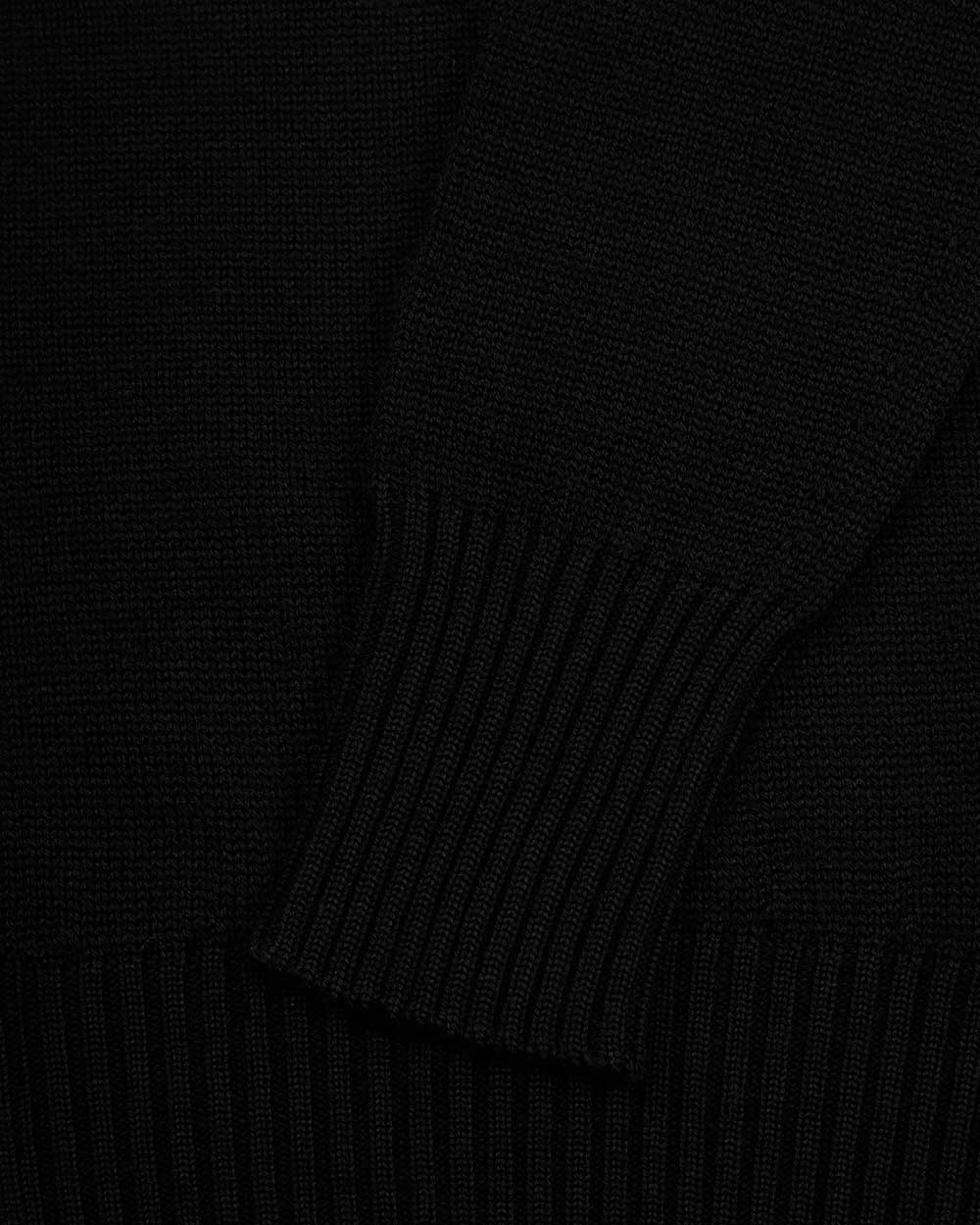 Max Mara Round-neck Long-sleeved Pullover In Black