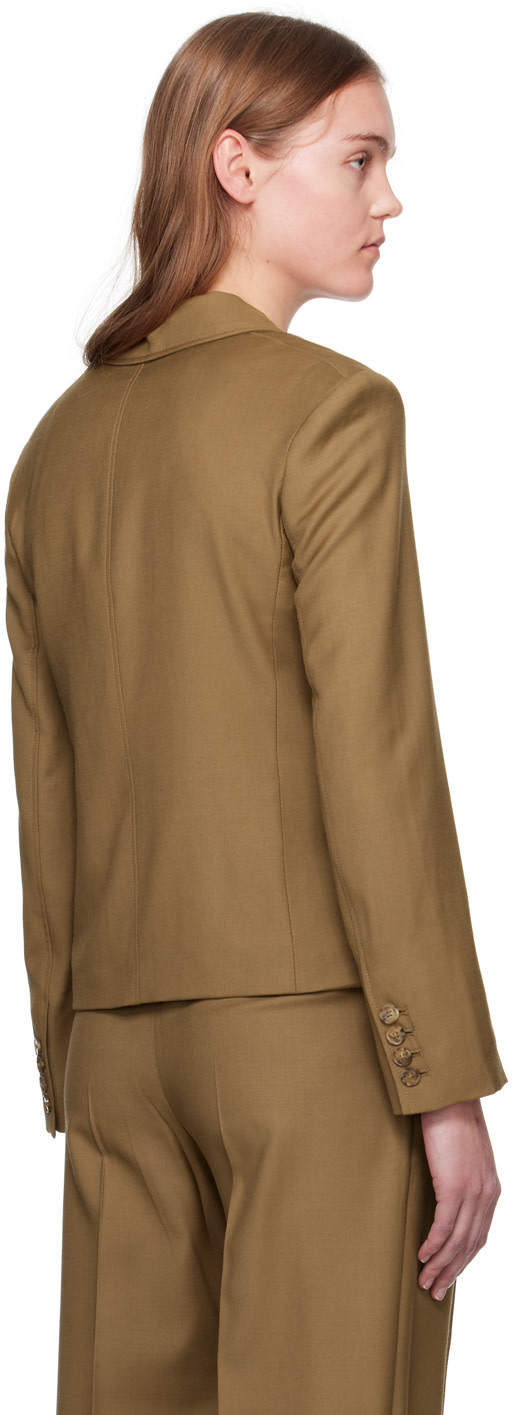 Loulou Studio Long Sleeved Suit Jacket In Brown