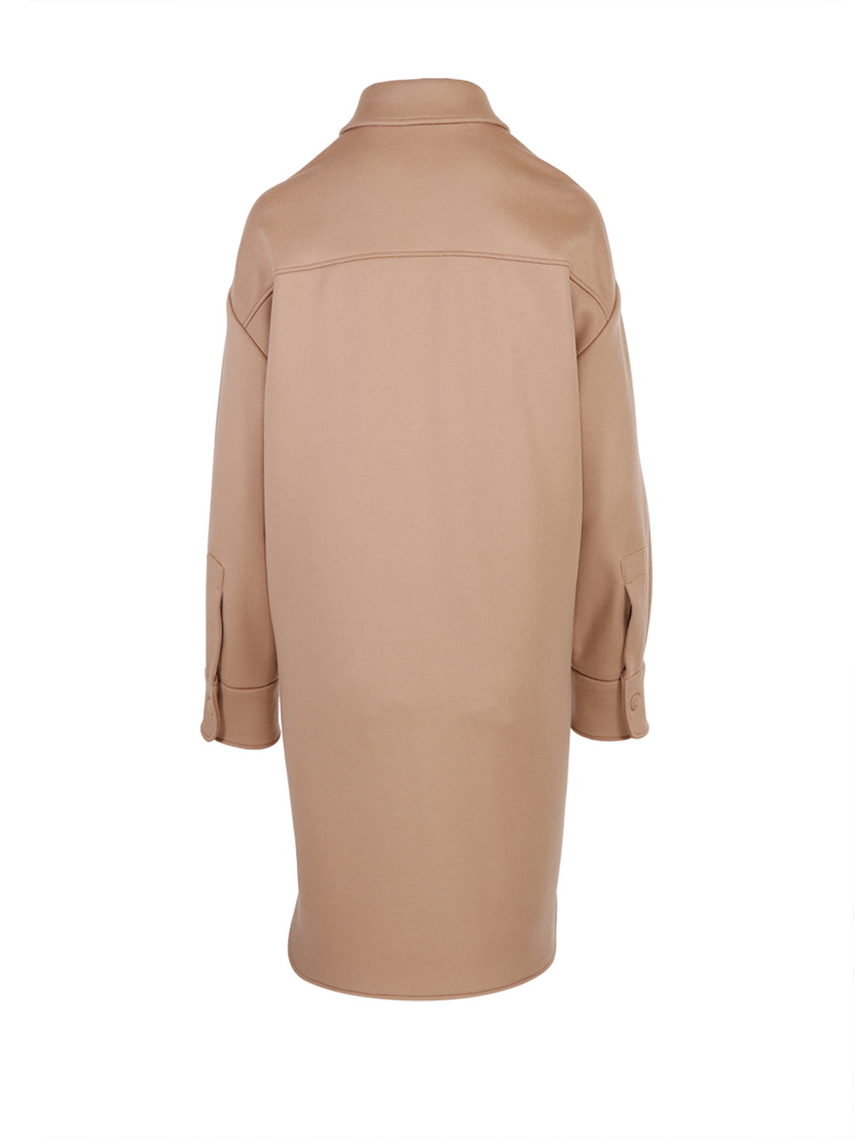 Stella Mccartney Kerry Wool Overshirt Coat In Brown
