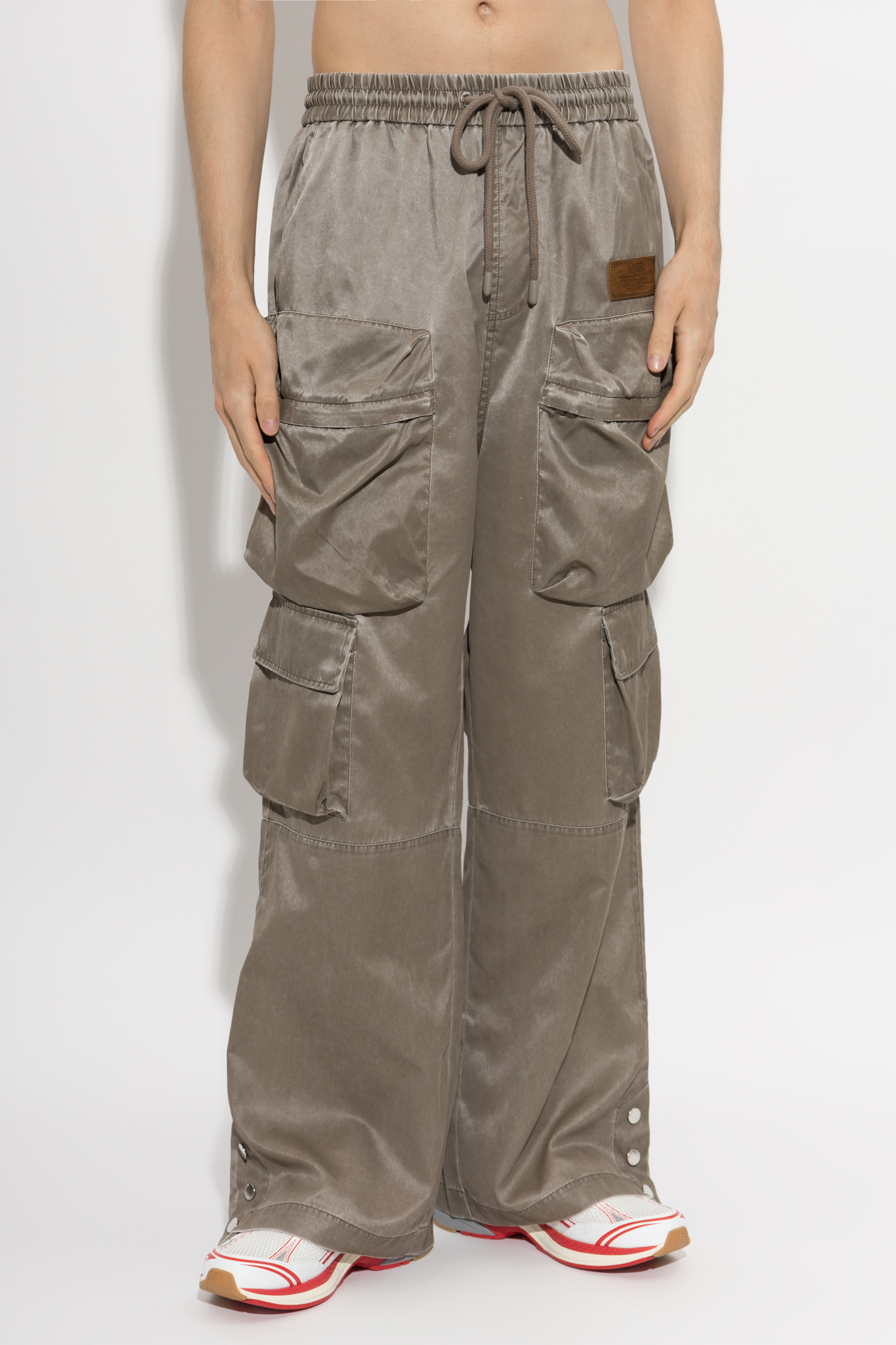 Amiri Drawstring Cargo Pants In Animal Print
