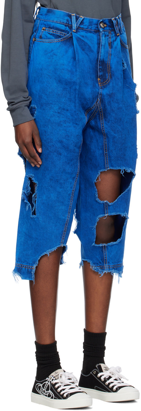 Vivienne Westwood Pierced Detail Jeans In Blue