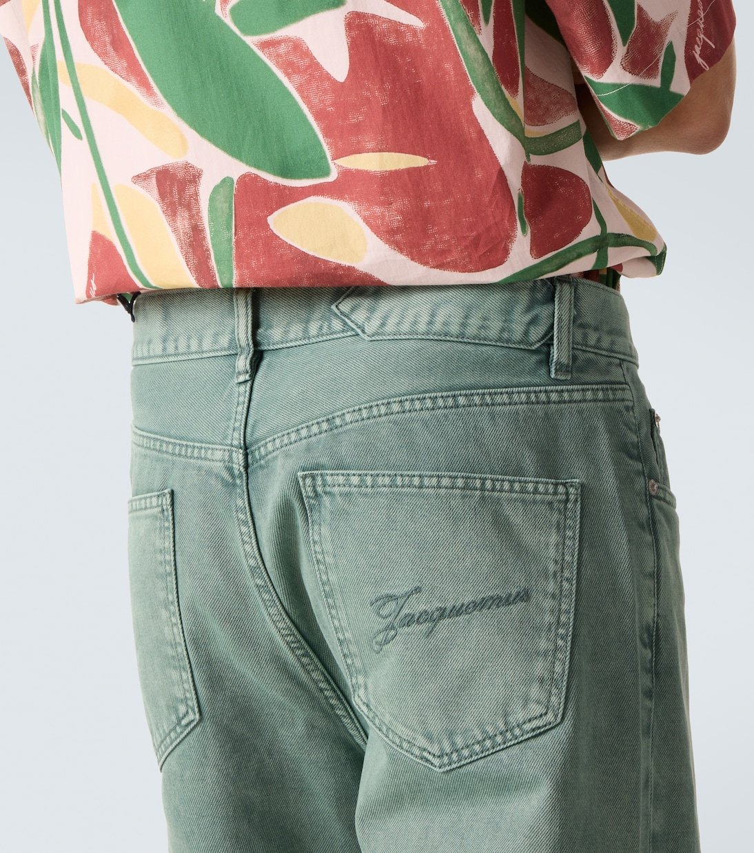 Jacquemus Straight Jeans In Green
