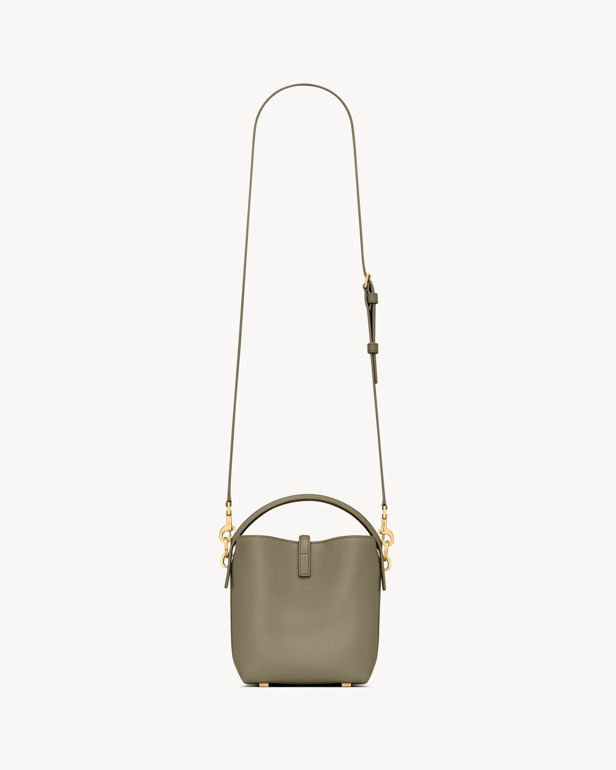 Saint Laurent Le 37 Mini In Shiny Leather In Strong Moss
