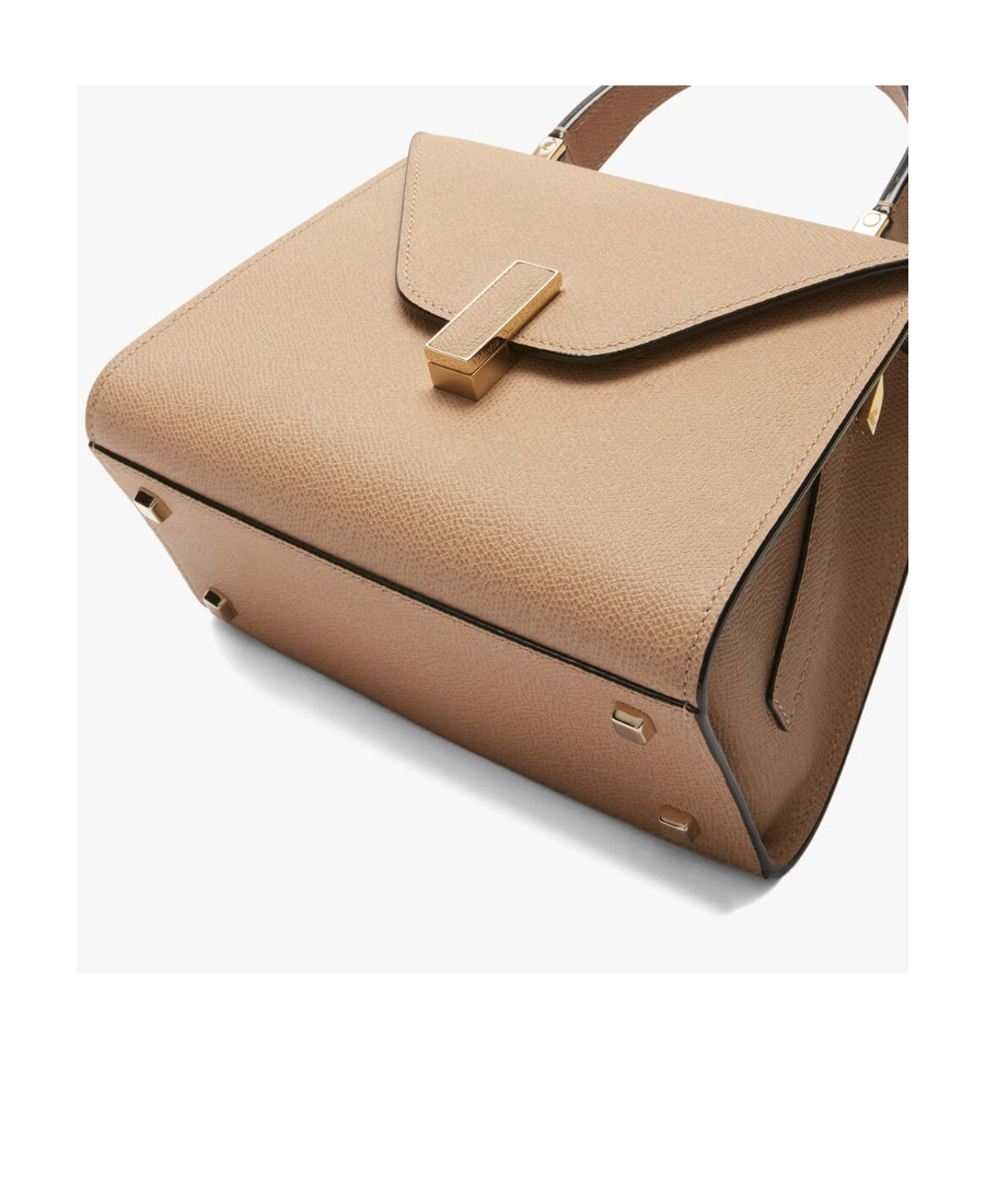 Valextra Tonal Plaque Crossbody Bag In Nude