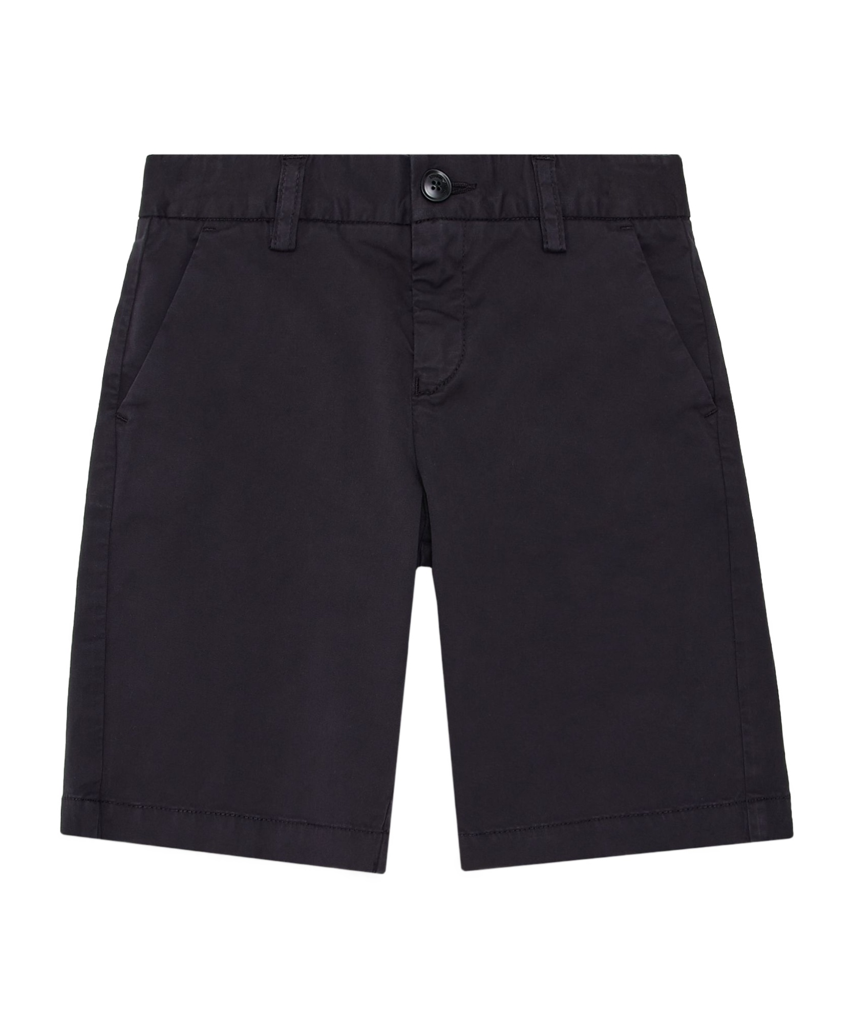 Emporio Armani Logo-plaque Bermuda Shorts In Black
