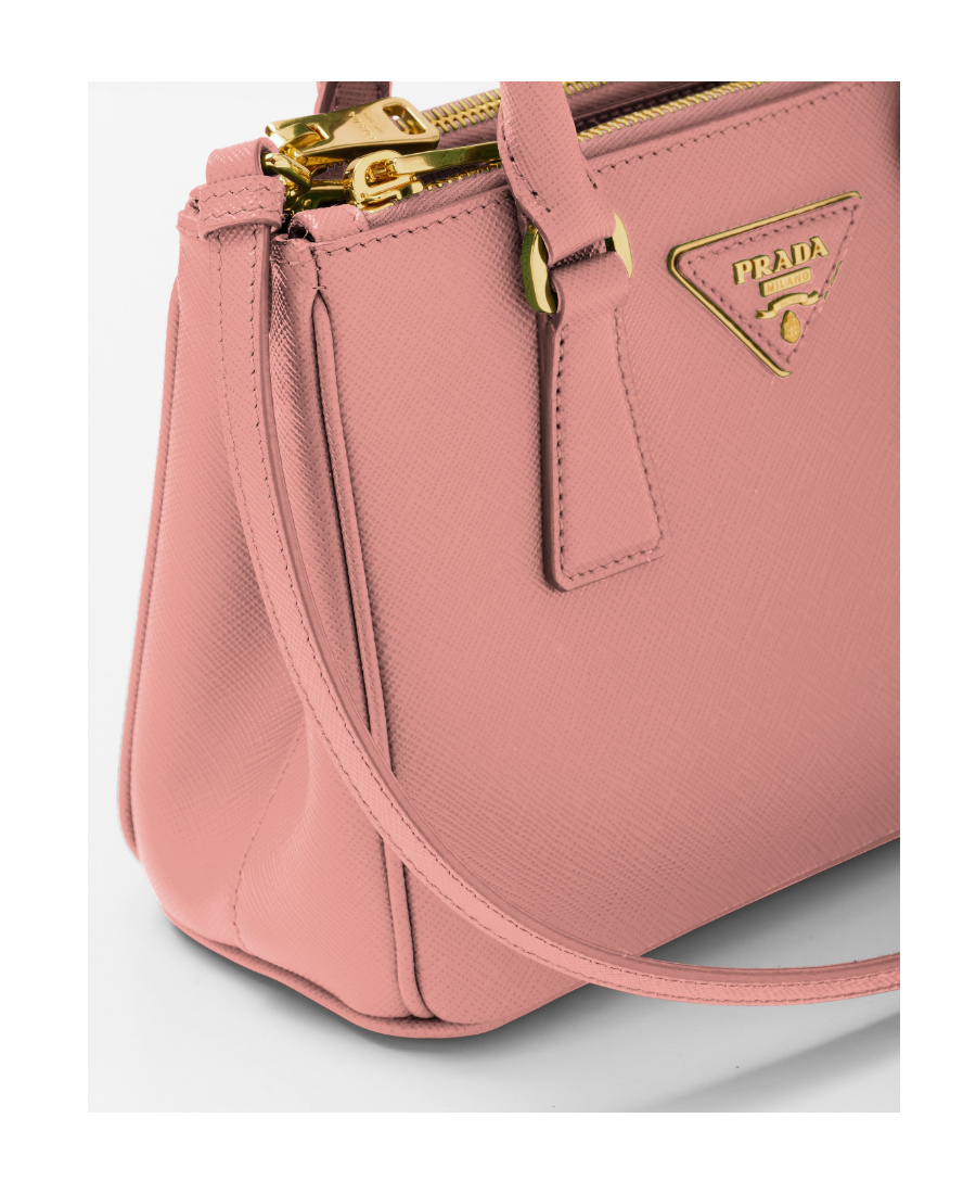 Shop Prada Galleria Saffiano Leather Mini-bag In Pink