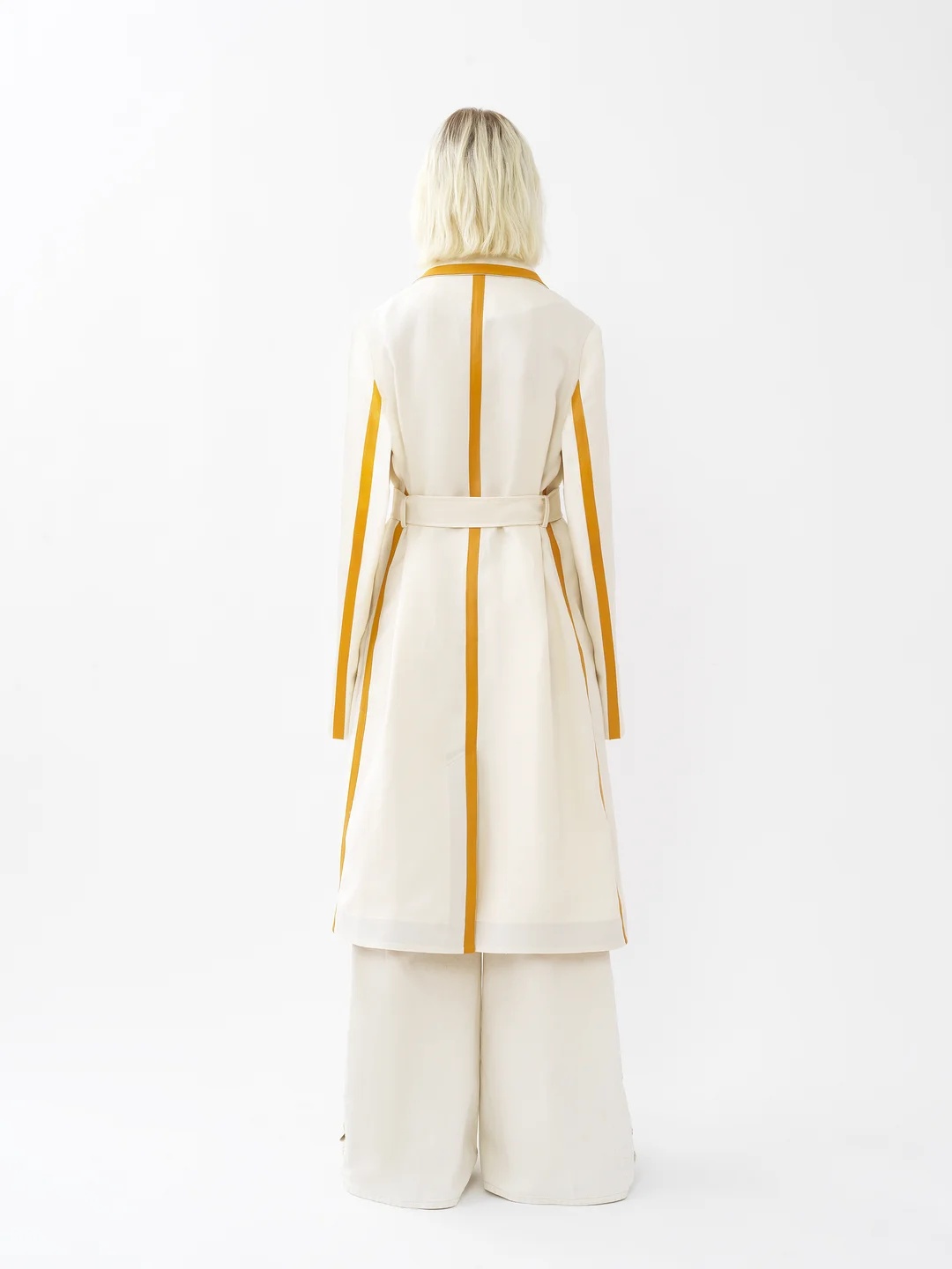 Chloé Leather-trimmed Linen-canvas Trench Coat In White