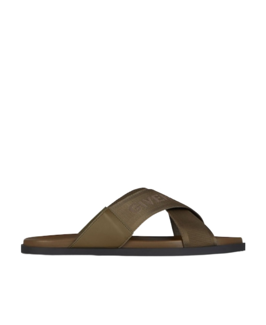 Givenchy G Plage Cross Ribbon Flip-flops In Green