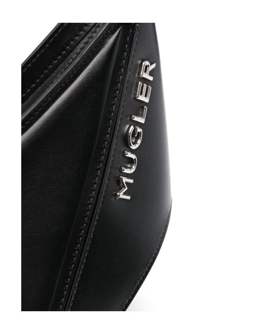 MUGLER ZIPPER LARGE SPIRAL SHOULDER BAG 