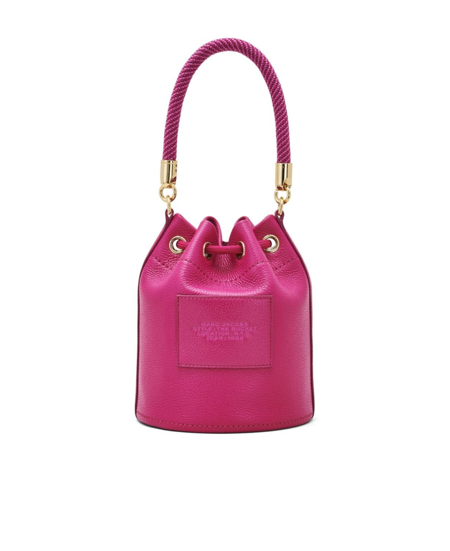 Marc Jacobs Logo Embossed Bucket Bag In Pink