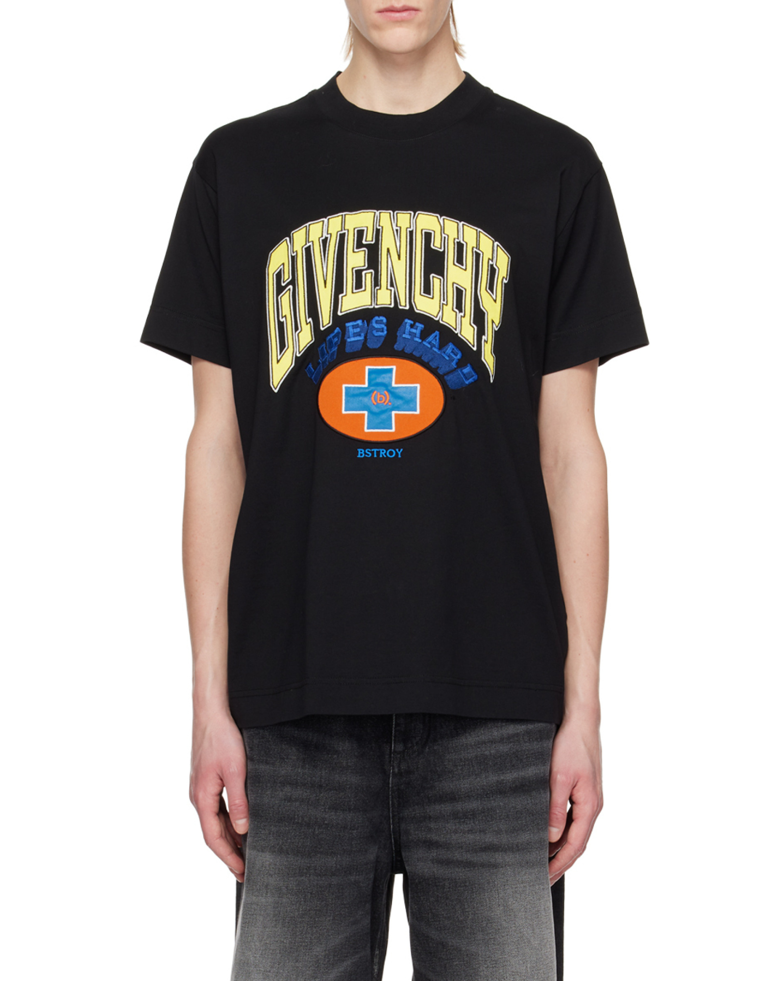 Givenchy Logo Printed Crewneck T-shirt In Black
