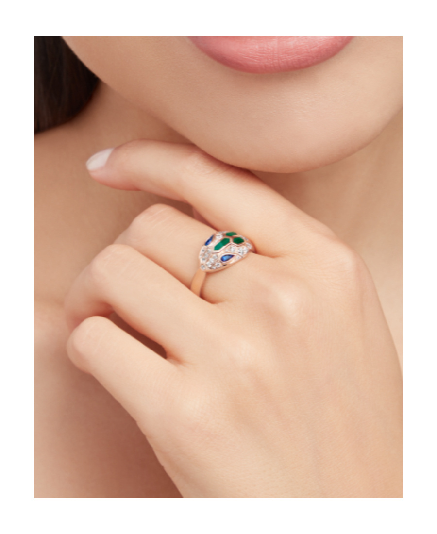 Bvlgari 18k Rose Gold Ring In Yellow