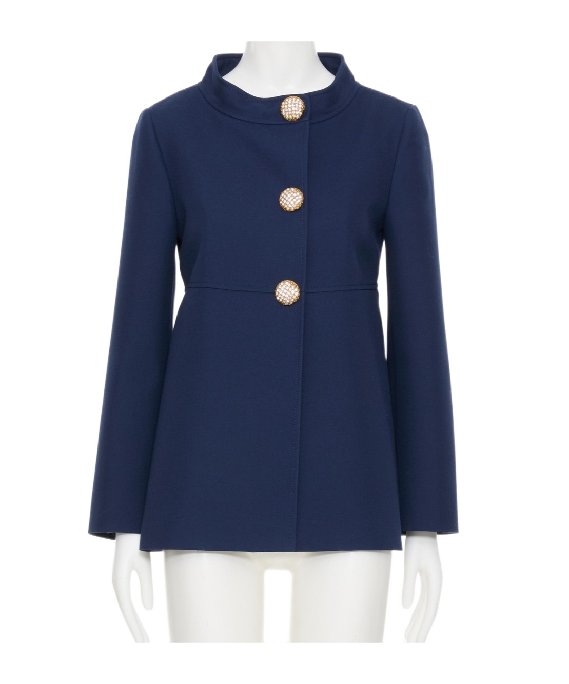 Valentino Long-sleeved Coat In Blue