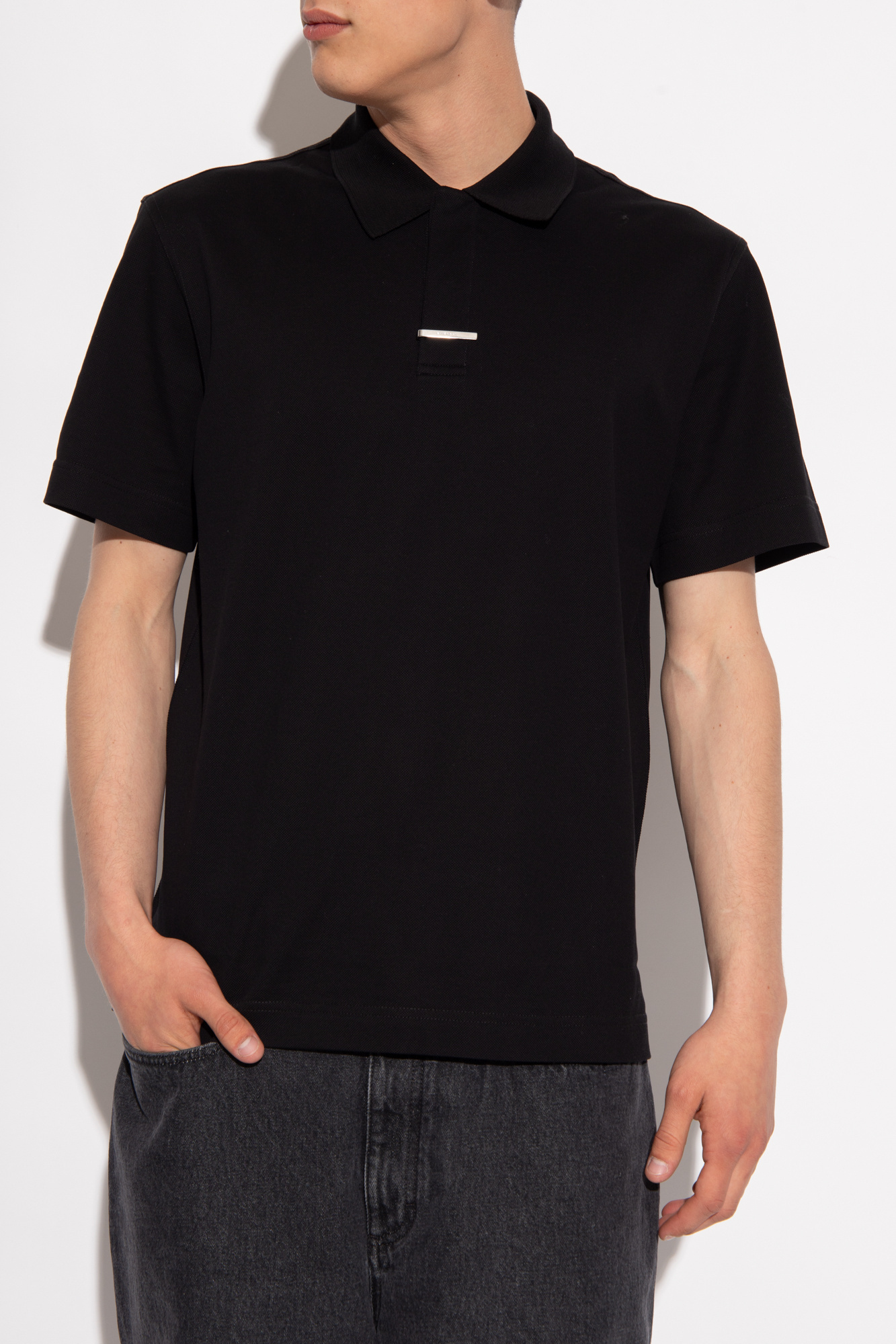 Givenchy Black Polo Shirt In Cotton In Black