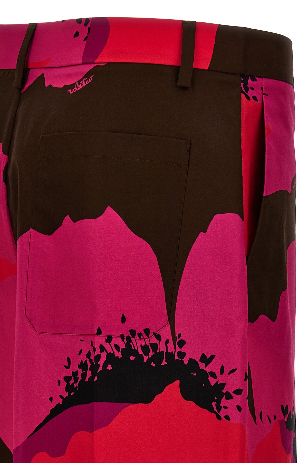 Valentino Print Cotton Shorts In Multicolor