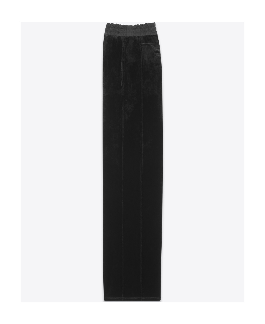 Saint Laurent Logo-plaque Drawstring Track Pants In Black