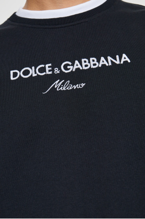 Dolce & Gabbana Long-sleeved Sweatshirt In Black