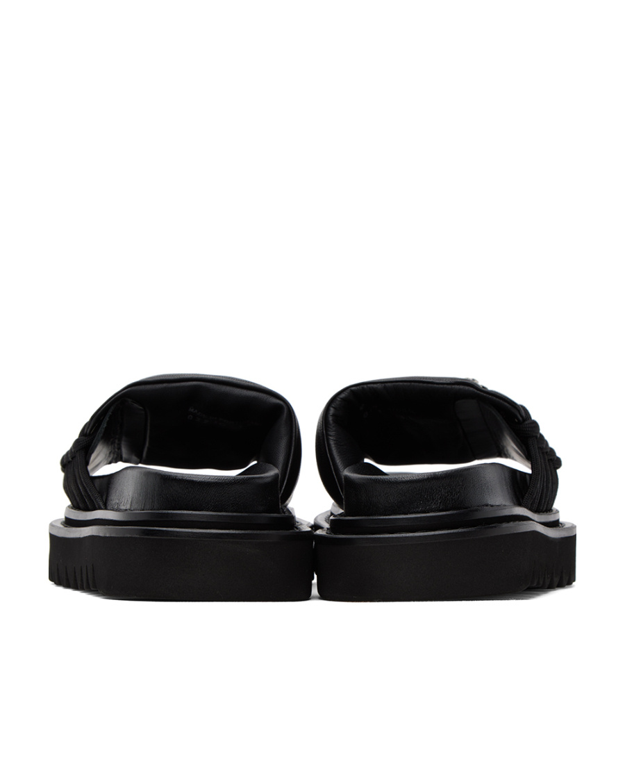 Toga Stud-embellished Lace-up Slides In Black